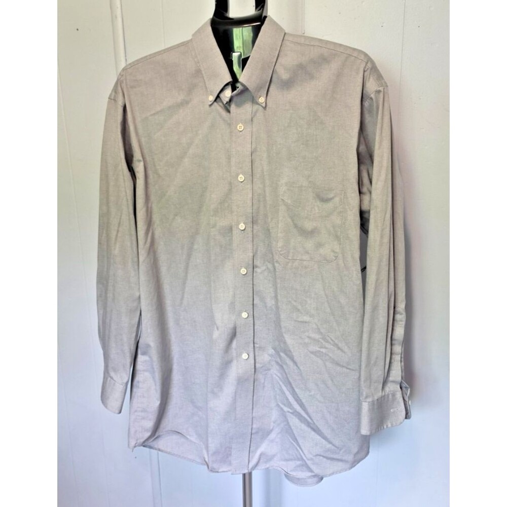 Stafford Executive Wrinkle Free Pinpoint Oxford 17.5 17 1/2 35 Gray